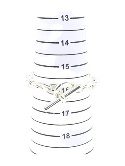 Pre-owned Hermes 2010s Chaîne D'ancre Mm Bracelet In Silver