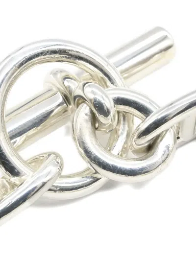 Pre-owned Hermes 2010s Chaîne D'ancre Mm Bracelet In Silver