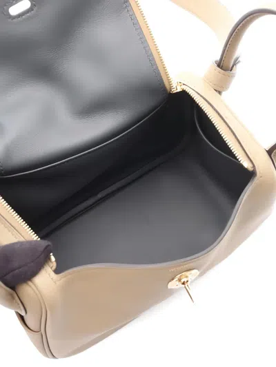 Pre-owned Hermes 2024 Mini Lindy Handbag In Brown