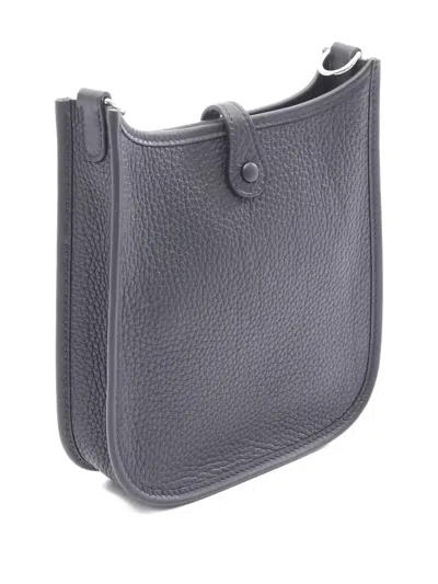 Pre-owned Hermes 2024 Evelyn Tpm Perforated Shoulder Bag In Black