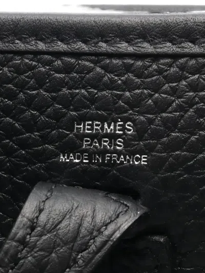 Pre-owned Hermes 2024 Evelyn Tpm Perforated Shoulder Bag In Black