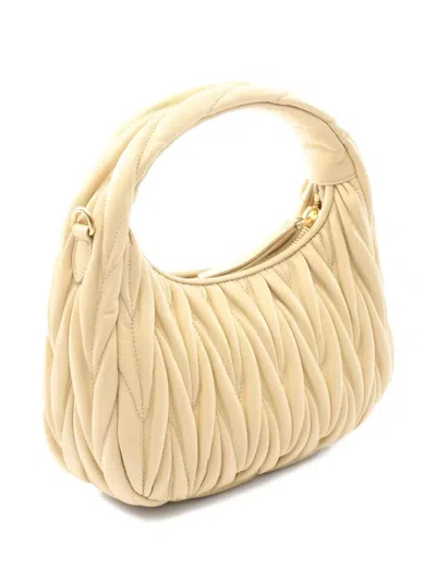 Pre-owned Miu Miu Wander Shoulder Bag In Neutral