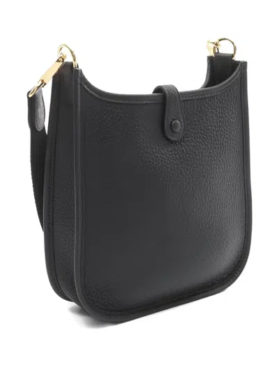 Pre-owned Hermes 2025 Evelyn Tmp Perforated Shoulder Bag In Black