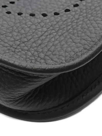 Pre-owned Hermes 2025 Evelyn Tmp Perforated Shoulder Bag In Black