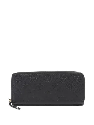 Pre-owned Louis Vuitton 2021s Empreinte Zip Wallet In Black