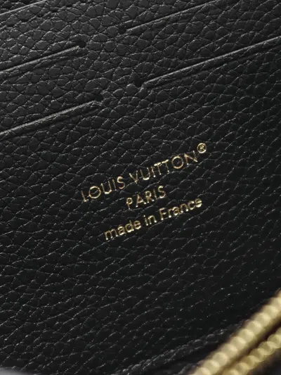 Pre-owned Louis Vuitton 2021s Empreinte Zip Wallet In Black