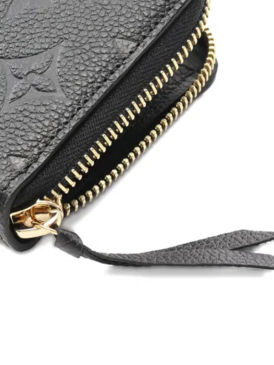 Pre-owned Louis Vuitton 2021s Empreinte Zip Wallet In Black