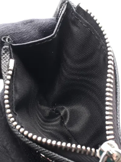 Pre-owned Prada 2020s Triangle-logo Wallet In Black