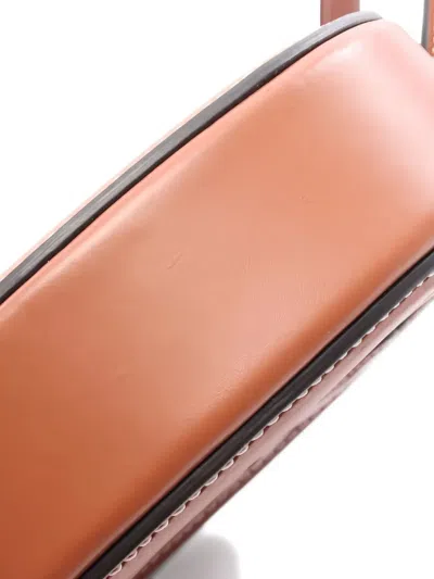 Pre-owned Celine 2010s Small Triomphe Oval Calfskin Crossbody Bag In Brown