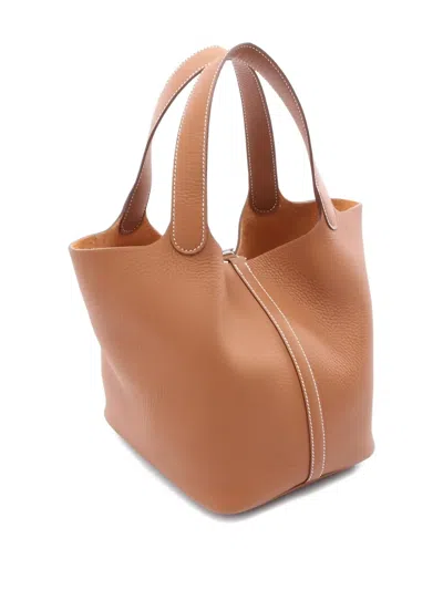 Pre-owned Hermes 2024 Picotin Lock Mm Handbag In Brown