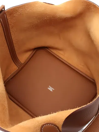 Pre-owned Hermes 2024 Picotin Lock Mm Handbag In Brown