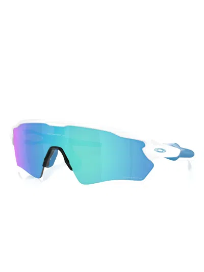 Oakley Logo Geometric Frame Sunglasses In Blue