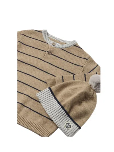 Mayoral Striped Button Sweater Hat In Multi