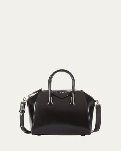 Givenchy Mini Antigona Bag In Box Leather In Black