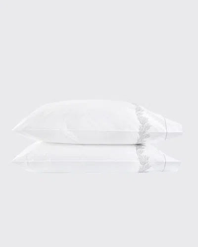 Matouk Atoll Pillowcase Pair, King In White
