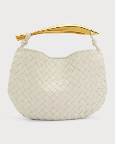 Bottega Veneta Sardine Leather Top-handle Bag In Gray