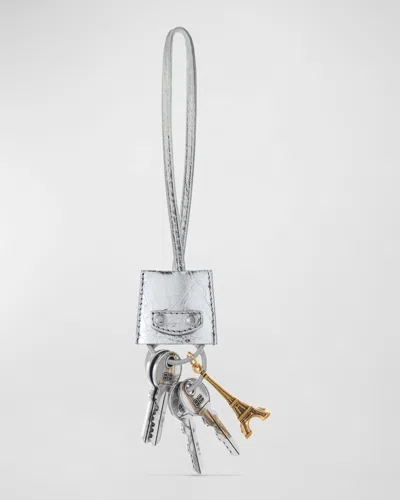 Balenciaga Le City Eiffel Metallic Charm In Metallic