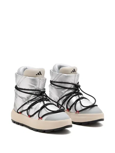 Adidas Originals Adidas X Moonboot Ankle Boots In Silver