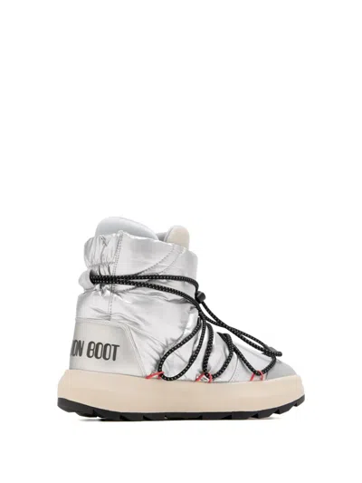 Adidas Originals Adidas X Moonboot Ankle Boots In Silver