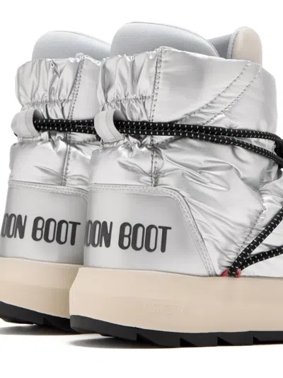 Adidas Originals Adidas X Moonboot Ankle Boots In Silver