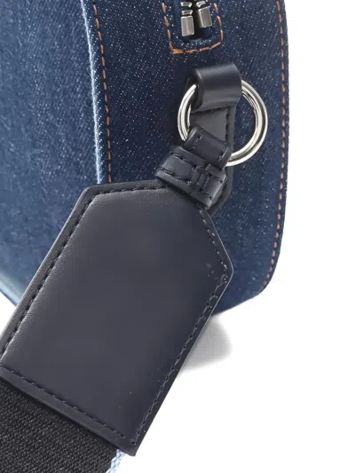 Pre-owned Stella Mccartney 2010s Logo Denim Shoulder Bag In Blue