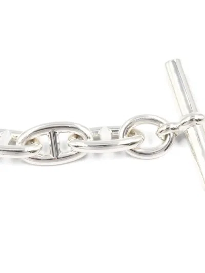 Pre-owned Hermes 2010s Chaîne D'ancre Bracelet In Silver