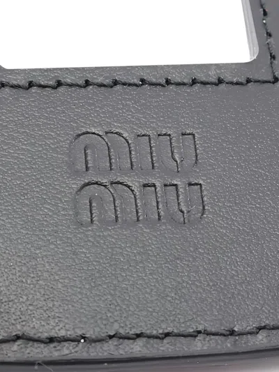Pre-owned Miu Miu 2020s Hoodie-motif Bag Charm In Gray