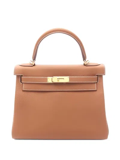 Pre-owned Hermes 2023 Kelly 28 Tote Bag In Brown