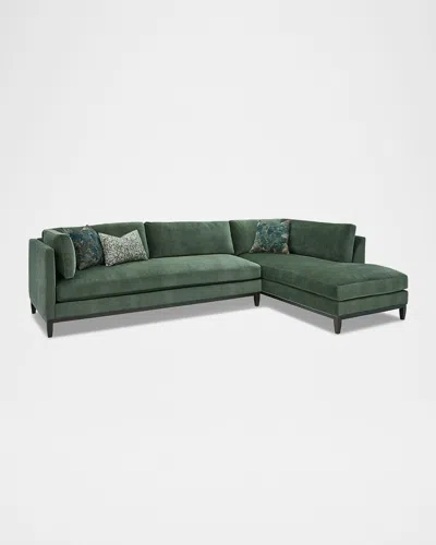 Massoud Maxwell Right Chaise Sectional In Green