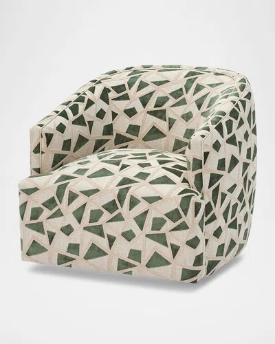 Massoud Bonnie Swivel Chair In Green