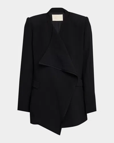 Ulla Johnson Elea Draped Front Jacket In Black