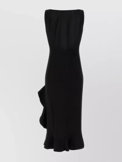 Pinko Ruffled Midi Skirt In Black