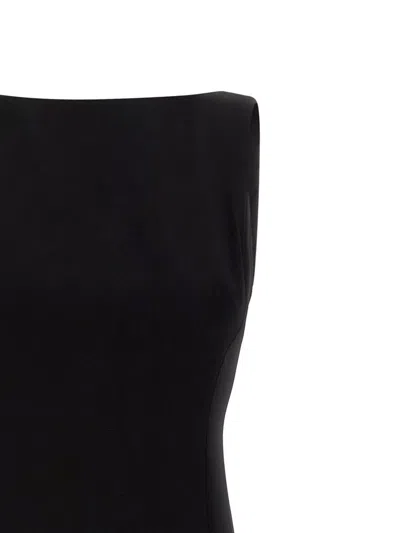 Pinko Ruffled Midi Skirt In Black