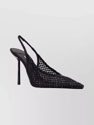 Le Silla Rhinestone Embellished Slingback Stiletto Pumps In Black