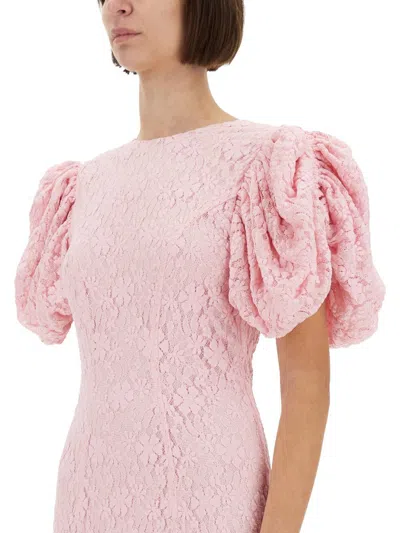 Rotate Birger Christensen Rotate Sunday Puffy Floral-jacquard Midi Dress In Pattern