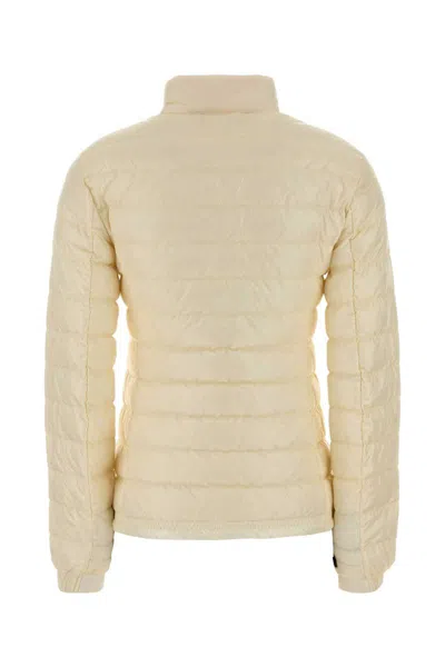 Moncler Grenoble Ivory Nylon Walibi Down Jacket In Brown