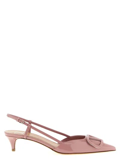 Valentino Garavani Valentino Vlogo 40 Patent Slingback Leather Pump In Pink