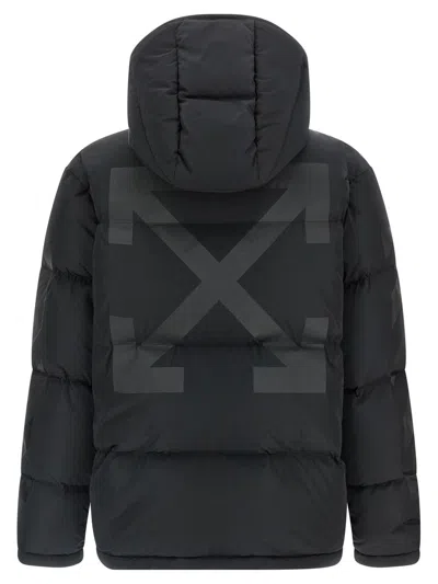 Off-white Diagonal Arrow Down Jacket In Black