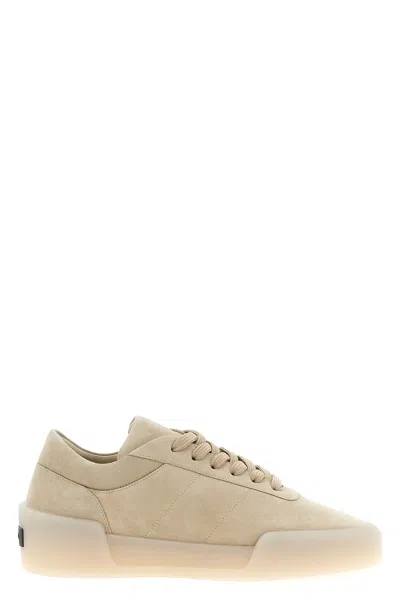 Fear Of God Low Top Suede Sneakers With Rubber Sole In Brown