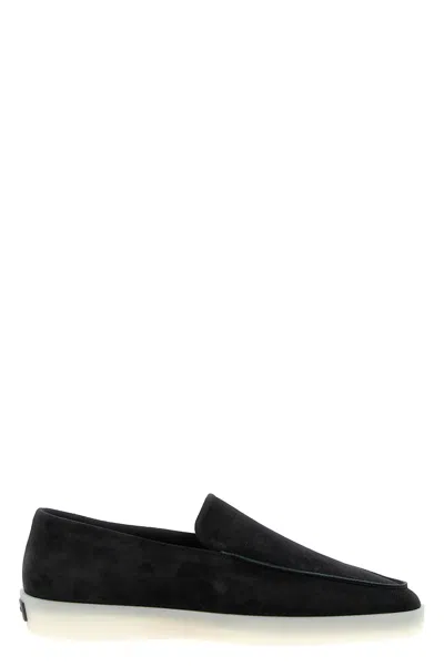 Fear Of God Suede Loafers With Rubber Sole And Round Toe In Black