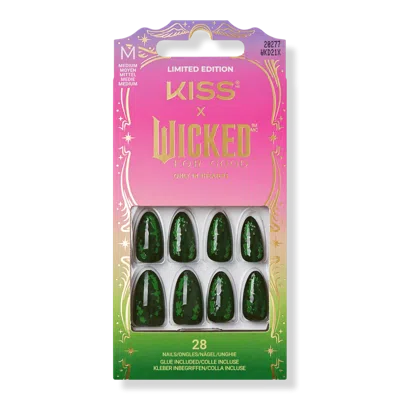 Kiss X Wicked For Good Press On Nails - My Future Is Unlimited In Green