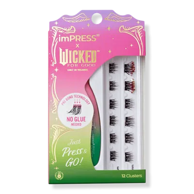 Kiss Impress X Wicked For Good Self Adhesive Eyelash Clusters - Friends Till The End In Multi