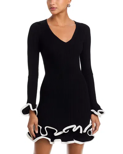 Simkhai Avalon Ruffled Mini Dress In Black