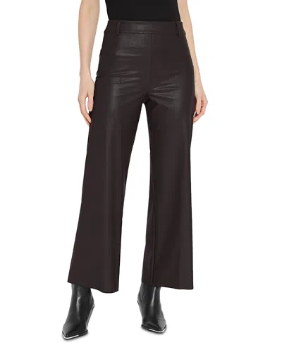 Lyssé High Rise Faux Leather Cropped Pants In Black