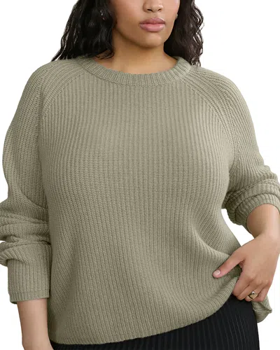 Jenni Kayne Cashmere Fisherman Sweater In Silver