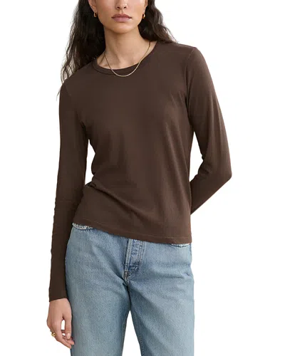 Jenni Kayne Long Sleeve Slim Tee In Brown