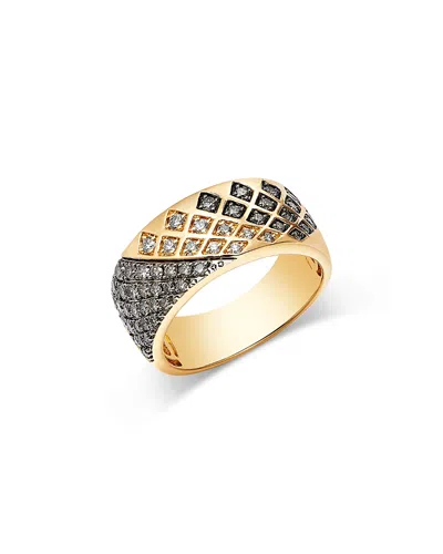Bloomingdale's Fine Collection Diamond Brown Ombre Ring In 14k Yellow Gold, 0.80 Tcw In Gold