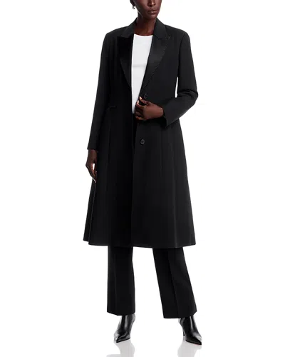 Lafayette 148 Fit & Flare Tuxedo Coat In Black