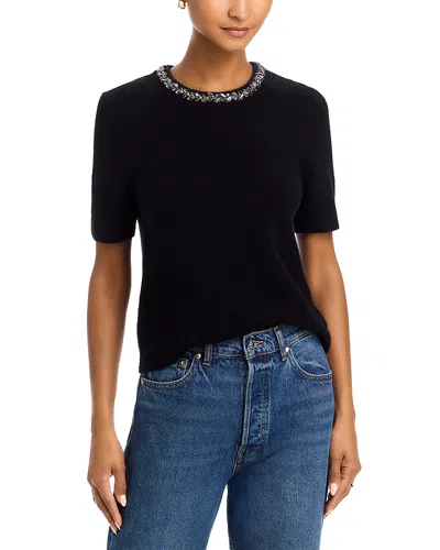 Velvet By Graham & Spencer Briana Embellished Top In Black