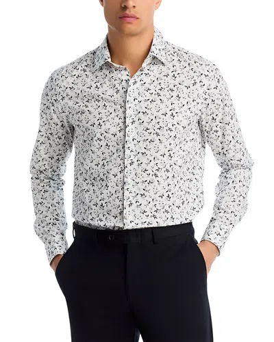 Paul Smith Long Sleeve Button Front Shirt In Multi